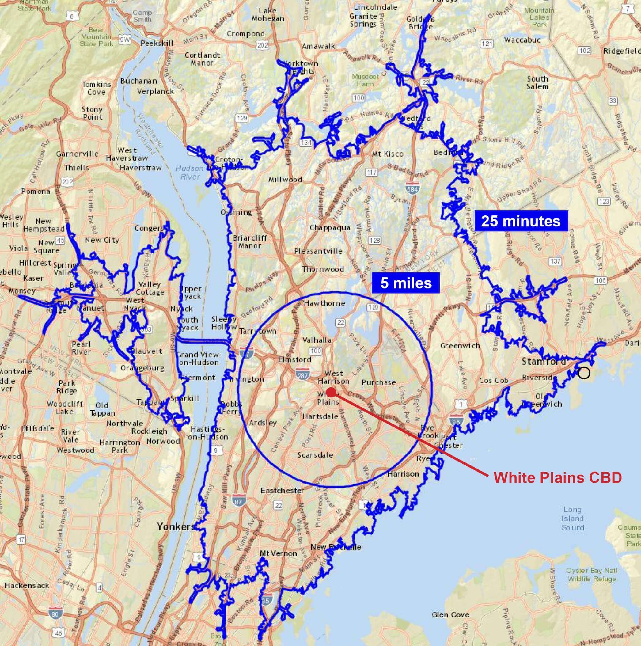 admiral real estate white plains retail map cbd drivetime 5 miles 25 minutes